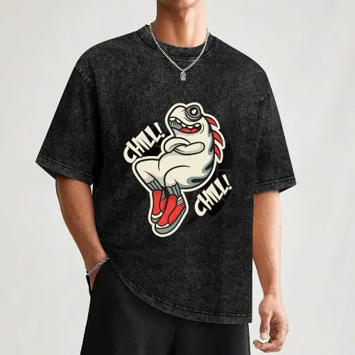 Men Washed Vintage T-Shirt (Front Printing) 